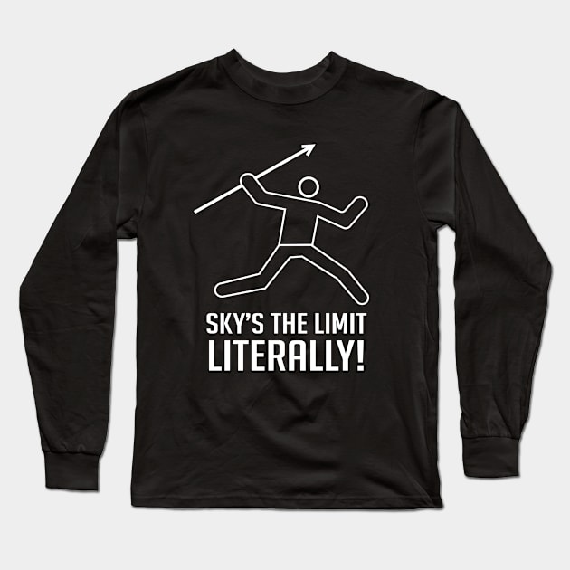 Javelin Throw "Sky’s the limit, literally!" Abstract Long Sleeve T-Shirt by GrafiqueDynasty